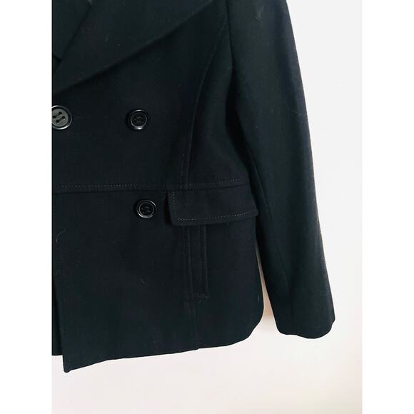 Kenneth Cole Reaction Womens Black Wool Blend Peacoat Size 10 Jacket - Picture 10 of 11